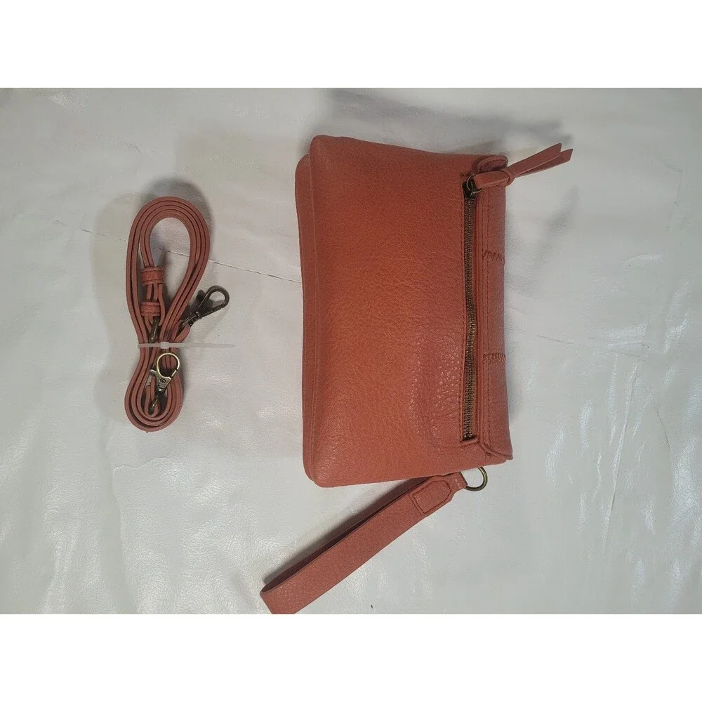 Market and Spruce orange leather small purse / handbag